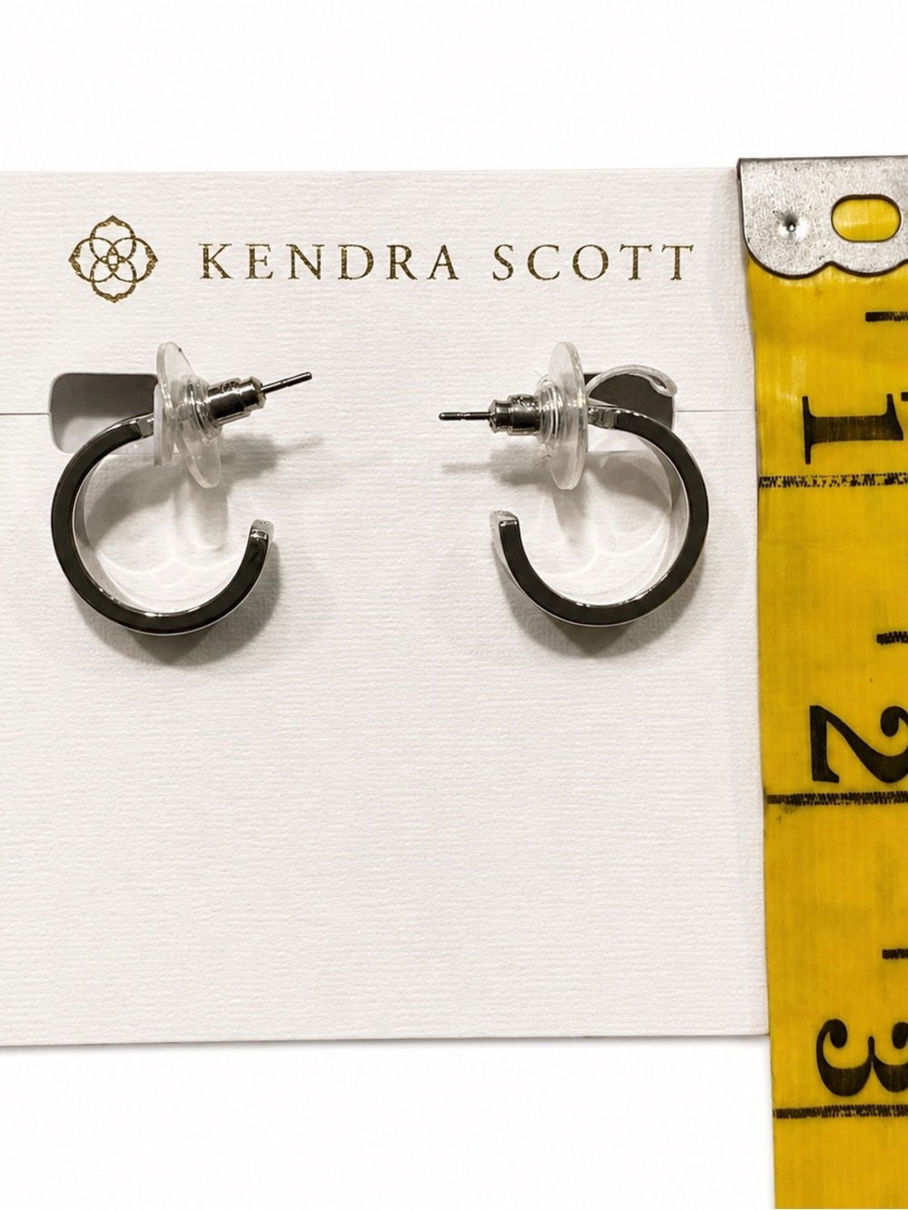 Kendra Scott Sliver Earrings Minimalist Small Huggie Hoops - Picture 4 of 4